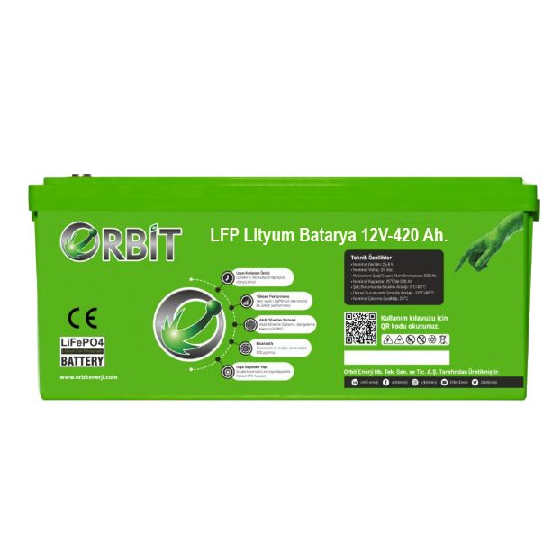 Orbit 12V 420Ah LiFePO4 Lityum Akü - GU Serial