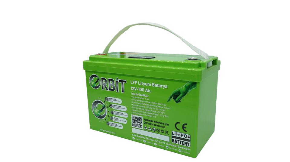 Orbit 12V 100Ah LiFePO4 Lityum Akü - VP Serial
