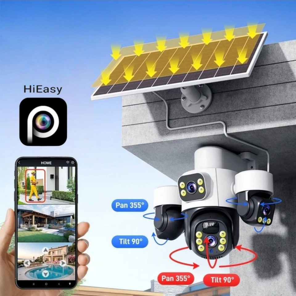 Inox Digital X14 AOV 4G E-Simli 4 Kameralı Güneş Enerjili Güvenlik Kamerası