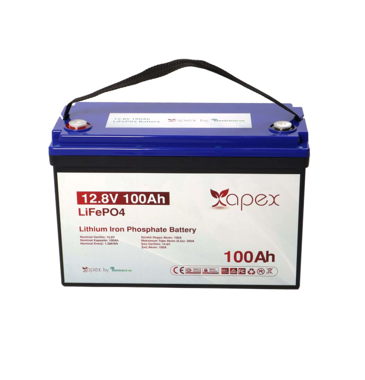 Apex 12.8V 100Ah Lityum (LiFePO4) Batarya