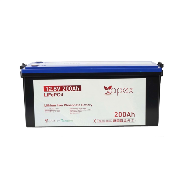 Apex 12.8V 200Ah Lityum (LiFePO4) Batarya
