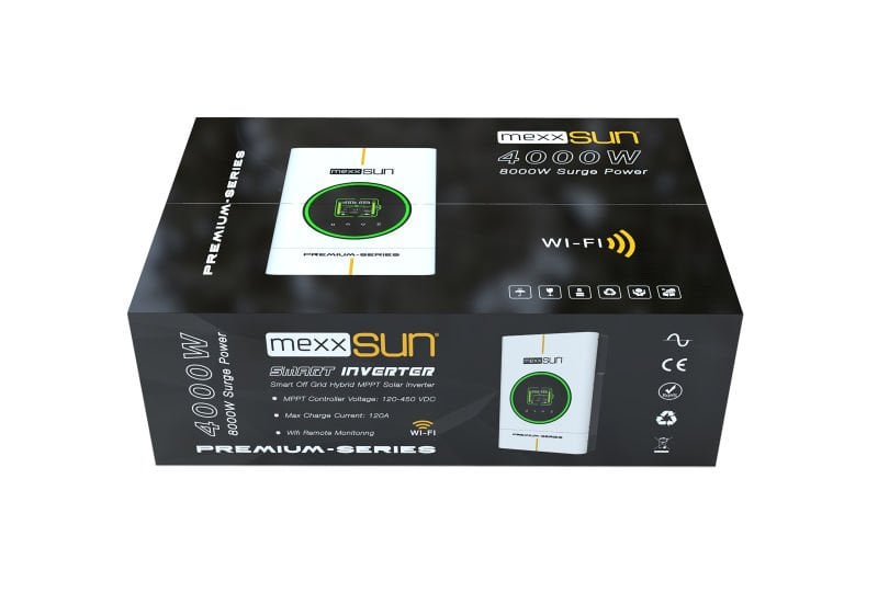 Mexxsun Premium 24V 4kW MPPT Akıllı İnverter (Wi-Fi/ Dual Output)