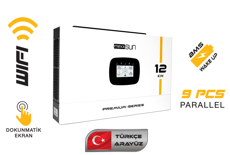 Mexxsun Premium 48V 12kW MPPT Akıllı İnverter (Paralel /Wi-Fi/ Dual Output)