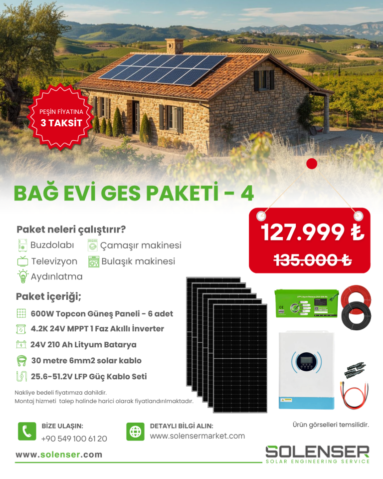 4.2kW Bağ Evi GES Paketi - 4