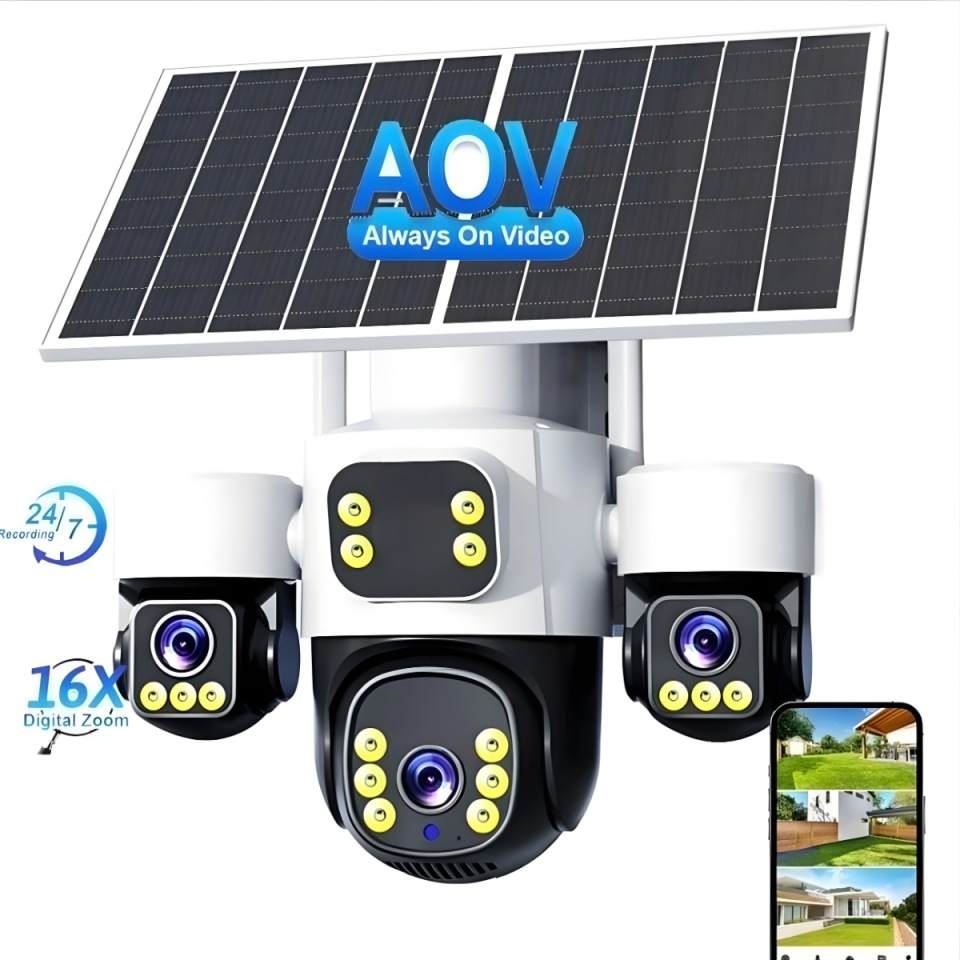 İnox Digital X13 AOV 4G E-Simli 3 Kameralı Güneş Enerjili Güvenlik Kamerası