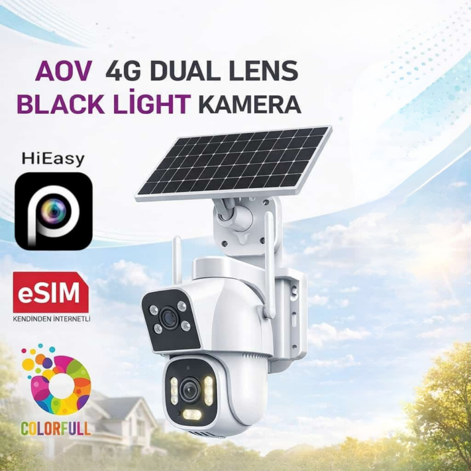 İnox Digital X22 AOV 4G E-Simli 2 Kameralı Güneş Enerjili Güvenlik Kamerası