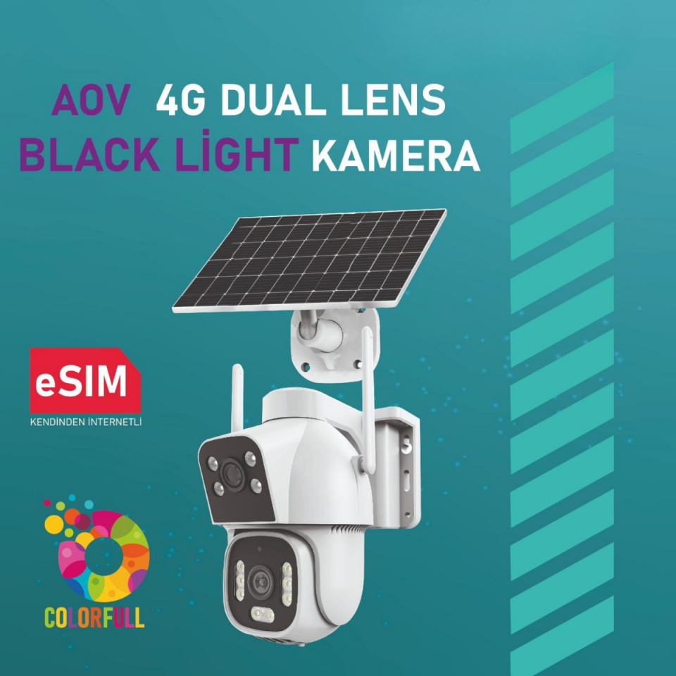 İnox Digital X22 AOV 4G E-Simli 2 Kameralı Güneş Enerjili Güvenlik Kamerası