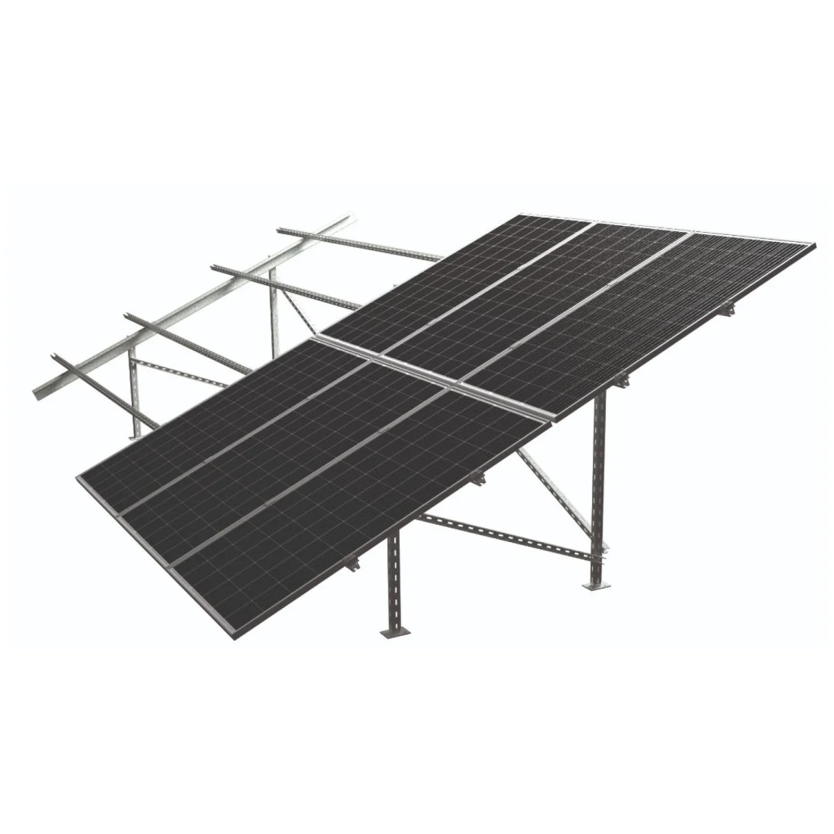 16 Panelli 2x8 Dikey Düz Zemin Galvaniz Kaplı Konstrüksiyon