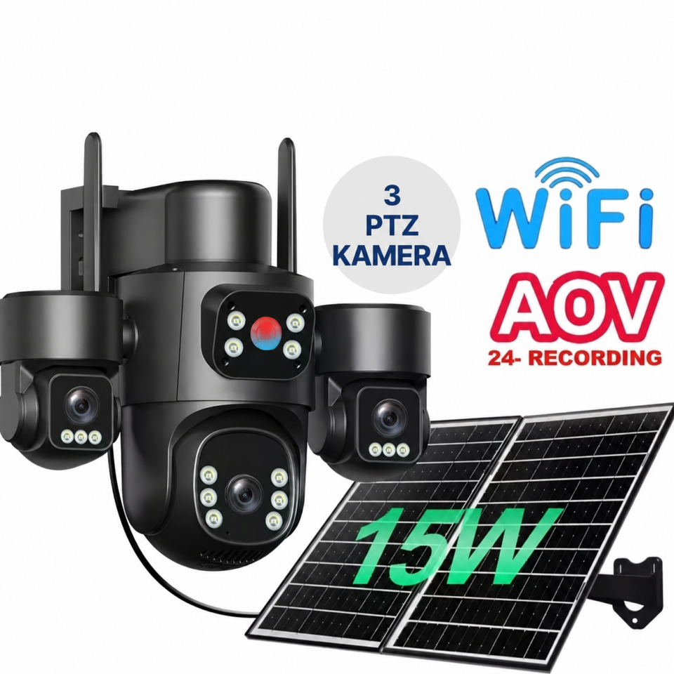 Pulnix 3 Kameralı 6 Motorlu WiFi Solar Kamera