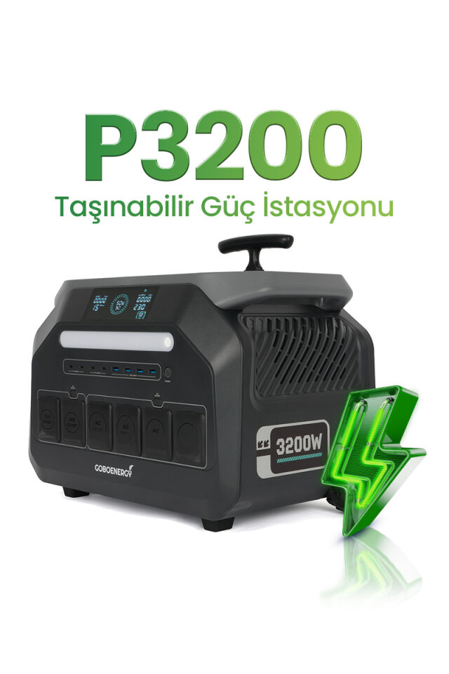 GoboEnergy P3200 2048Wh Taşınabilir Güç Kaynağı