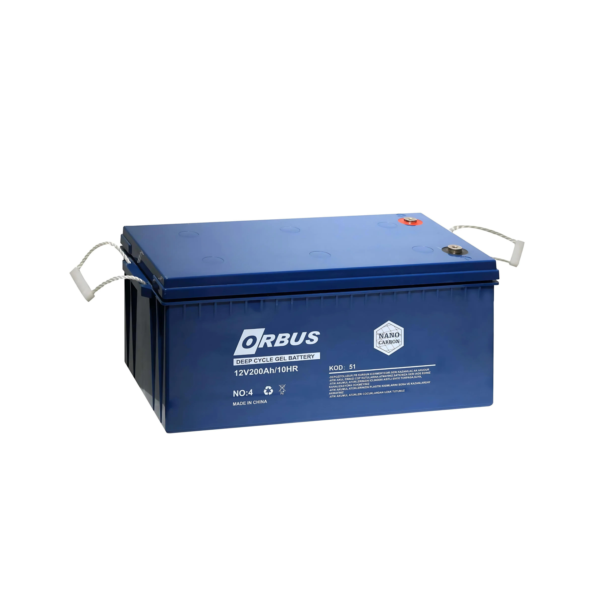 Orbus 12V 200Ah Deep Cycle Nano Carbon Jel Akü