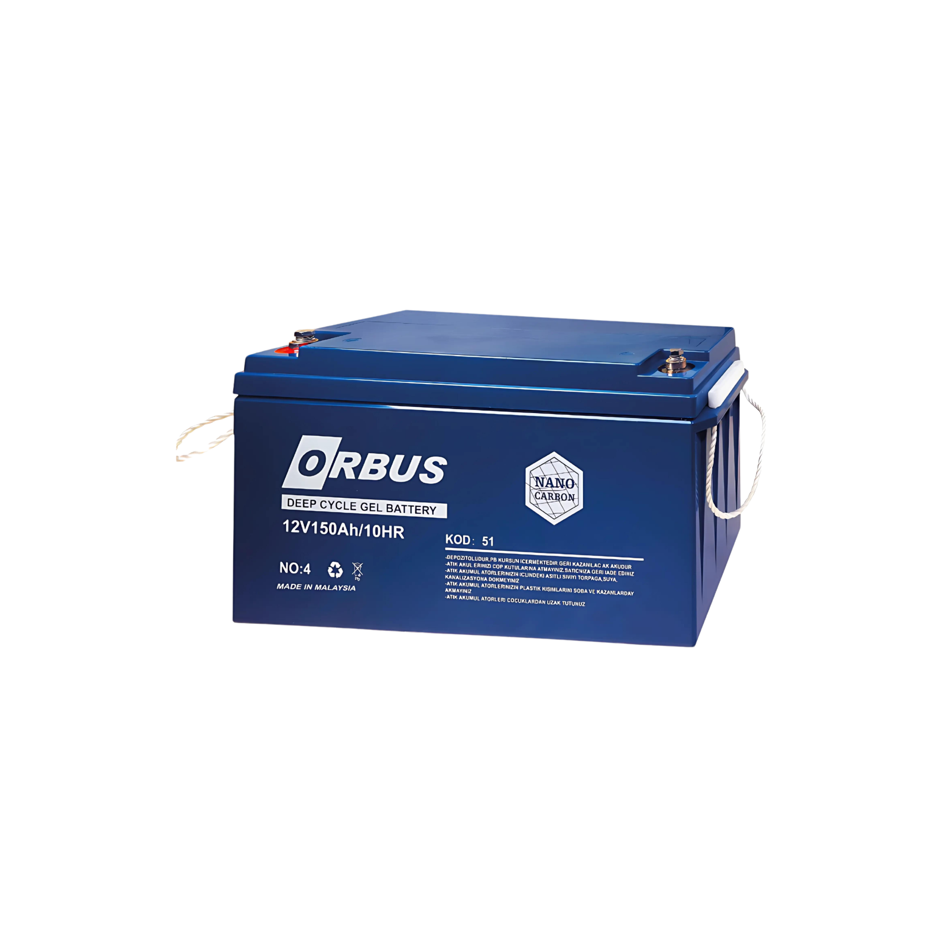 Orbus 12V 150Ah Deep Cycle Nano Carbon Jel Akü