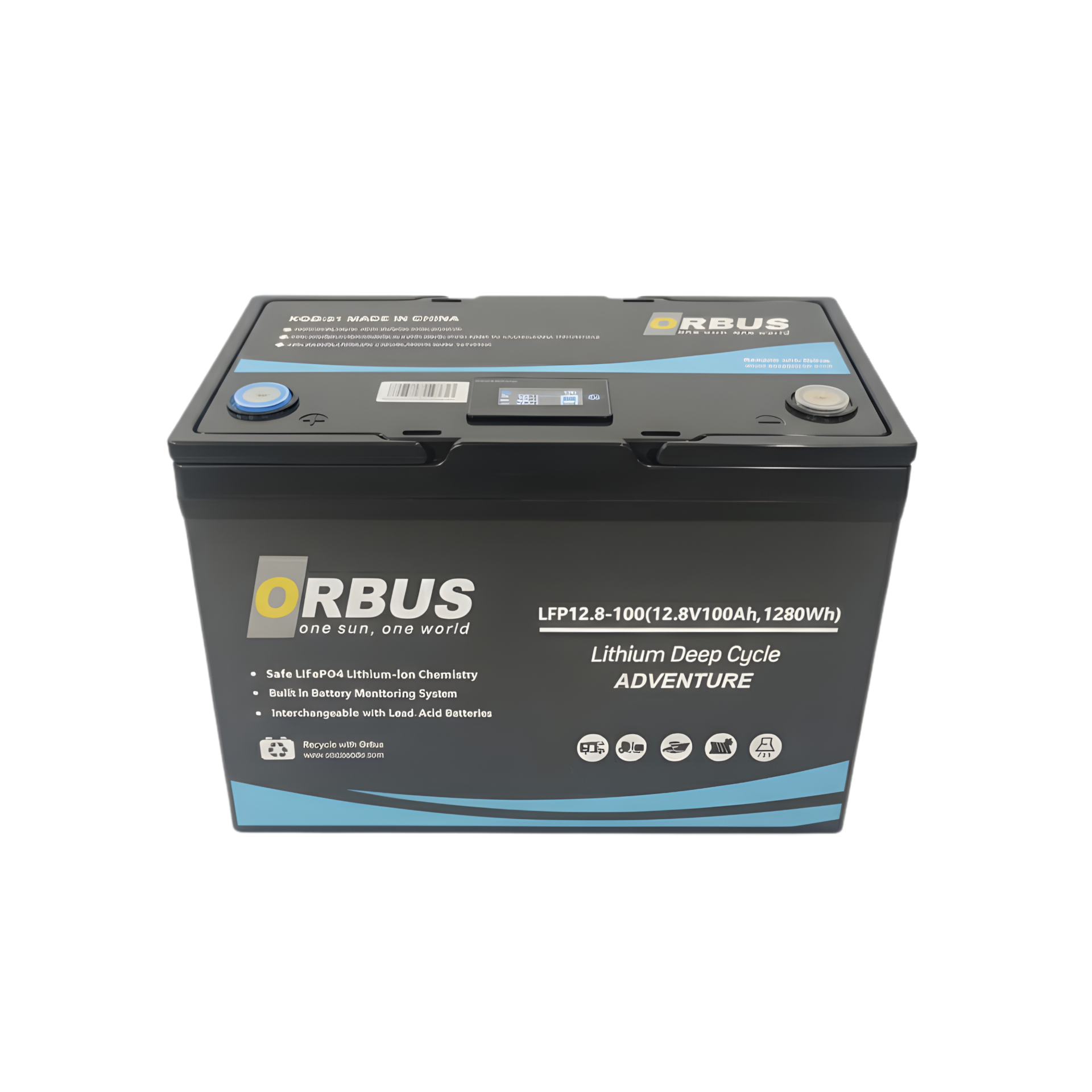 Orbus 12.8V 100Ah Lityum Akü