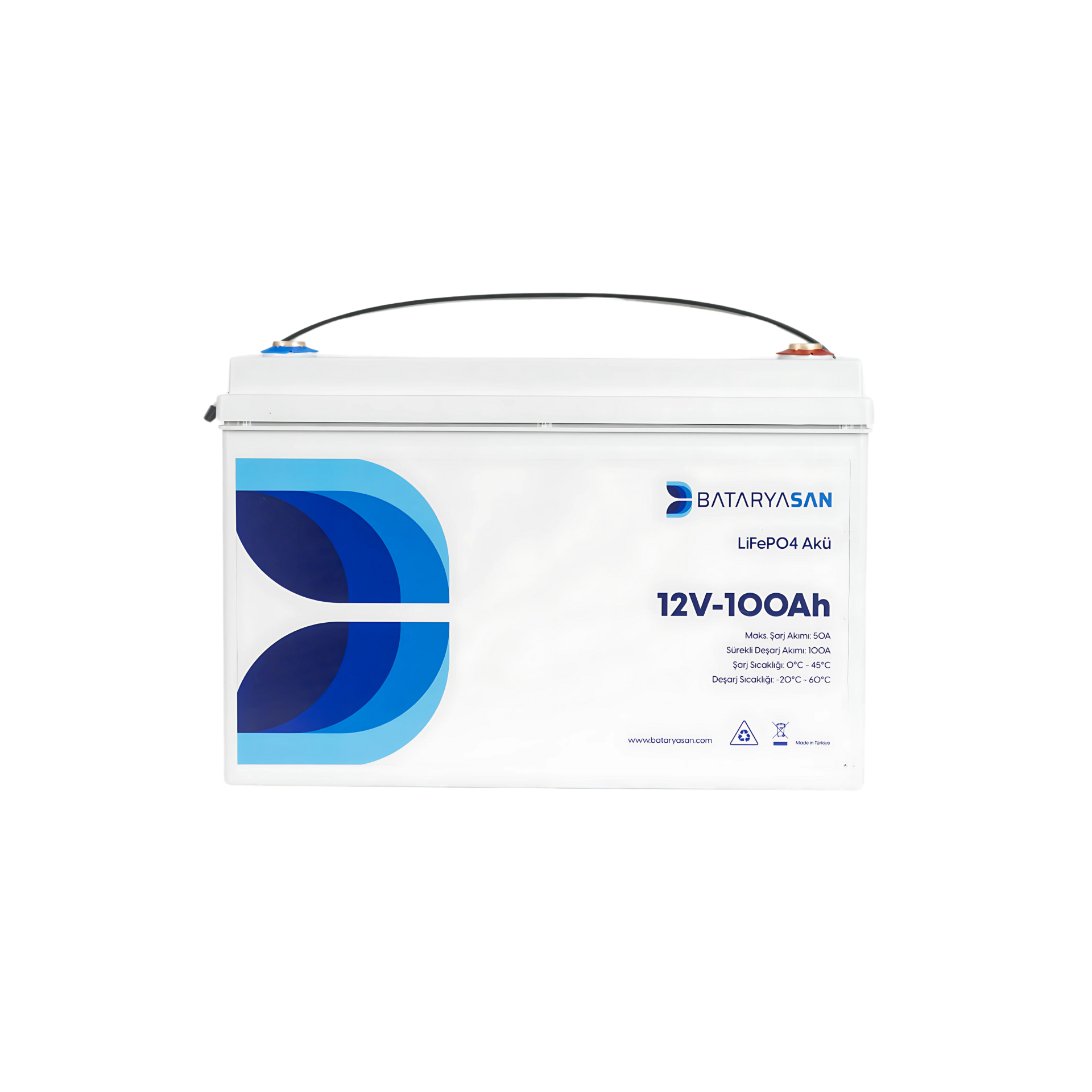 BATARYASAN 12V 100Ah Bluetooth Özellikli Lityum(LiFePO4) Akü