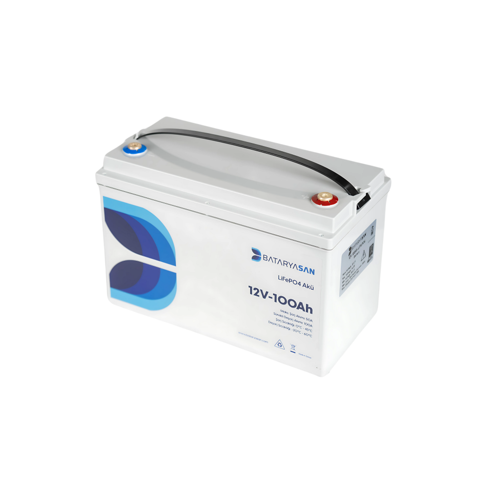 BATARYASAN 12V 100Ah Bluetooth Özellikli Lityum(LiFePO4) Akü