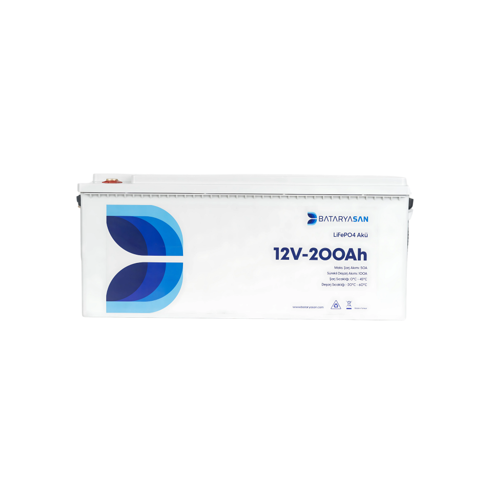 BATARYASAN 12V 200Ah Bluetooth Özellikli Lityum(LiFePO4) Akü