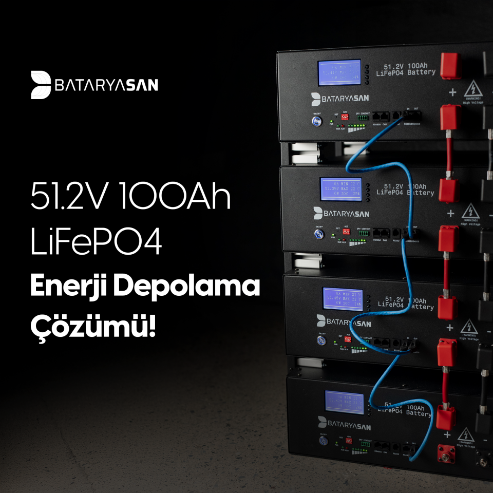 BATARYASAN 51.2V 100Ah Lityum(LiFePO4) Akü